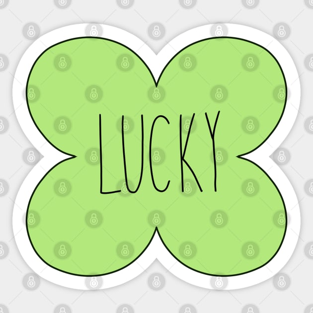 Lucky four leaf clover Sticker by novabee